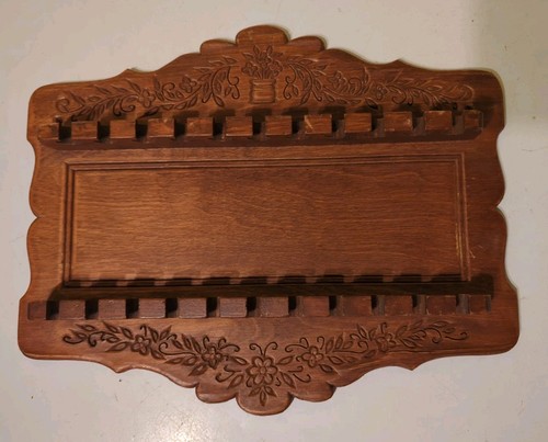 Vintage carved wood spoon - vintage,